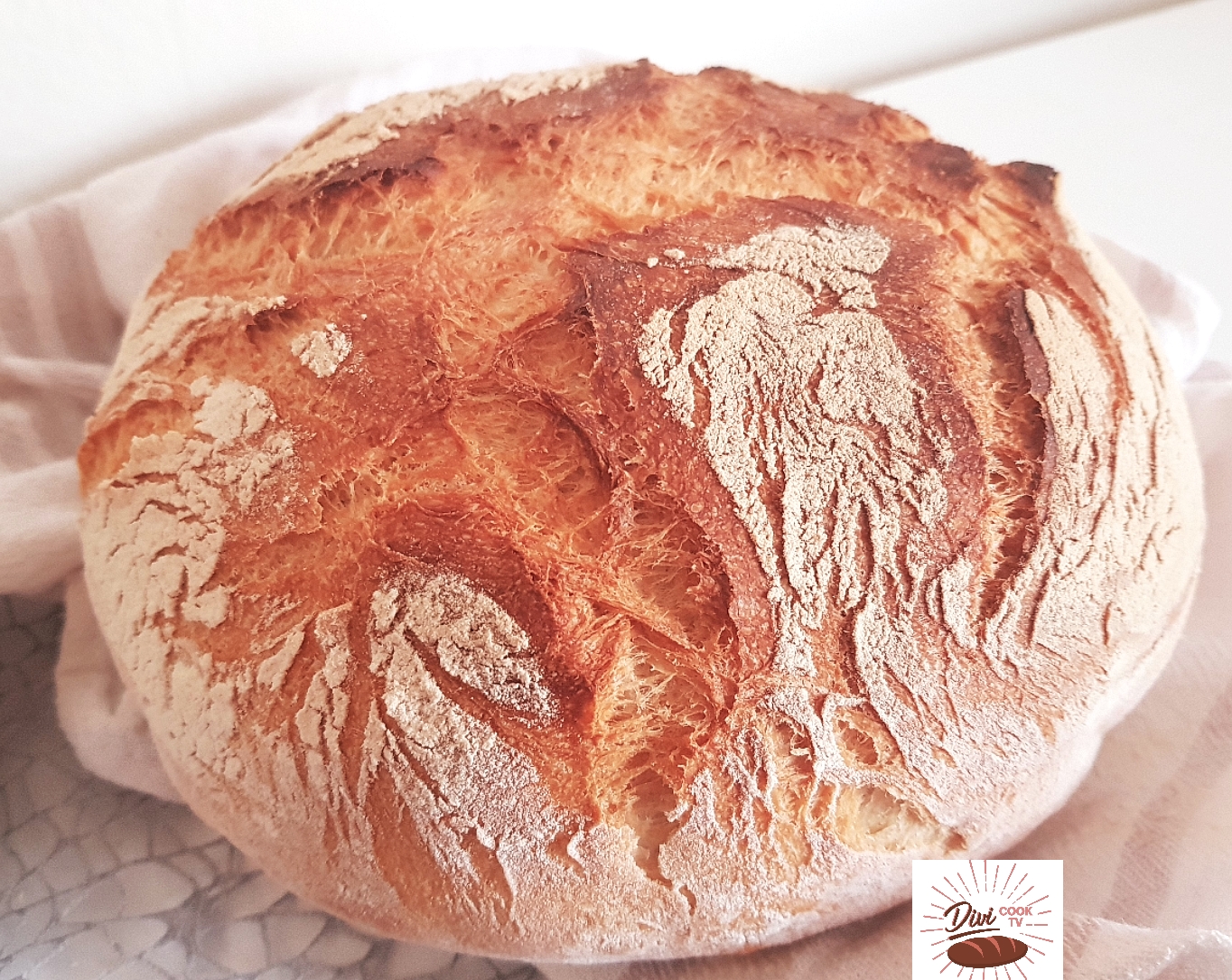 Rustikales Joghurt Brot ohne kneten - Divi Tv - bake and cook